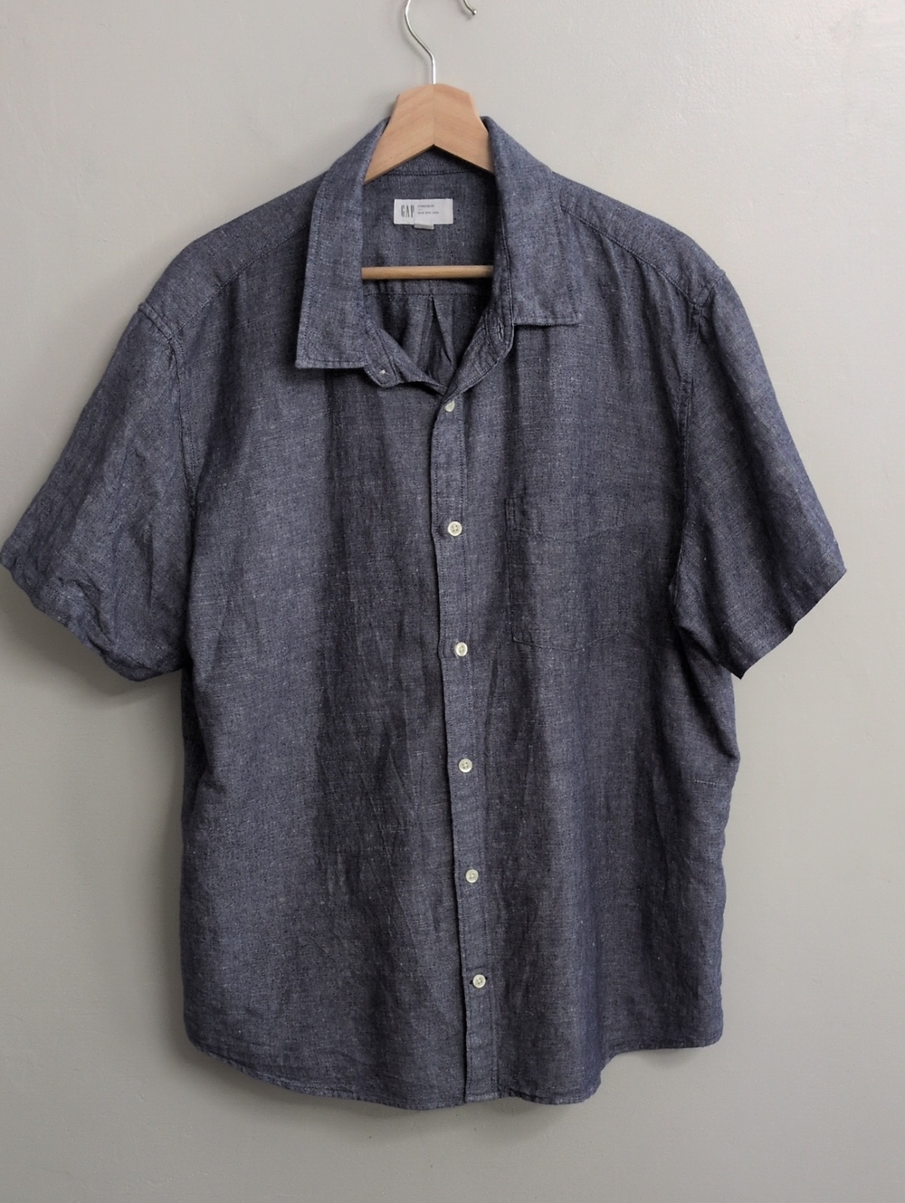 Gap Linen Blend SS Button Down Shirt